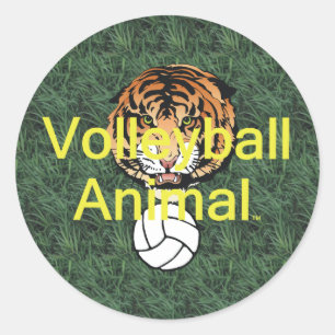 Pegatina Redonda Animal SUPERIOR del voleibol