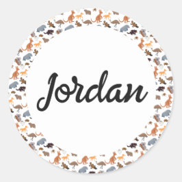 Pegatina Redonda Animales de Australia Aussie Wildlife