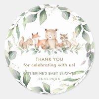 Animales de bosque de Moda favorecen a Baby Shower