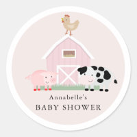 Animales de granja Barnyard Chica rosado Baby Show