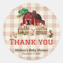 Animales de la granja de moda Barnyard Baby Shower