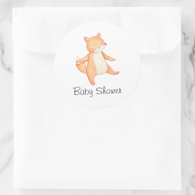 Pegatina Redonda Animales de los bosques bailando picnic forestal (Bolso)