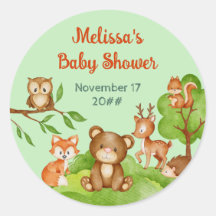 Animales de Woodland Gracias Baby Shower
