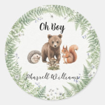 Animales del bosque de madera baby shower