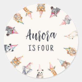 Pegatina Redonda Animales en Gorras Fiestas Pegatinas Fiestas temát