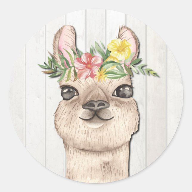 PEGATINA REDONDA ANIMALES FIESTAS (Anverso)