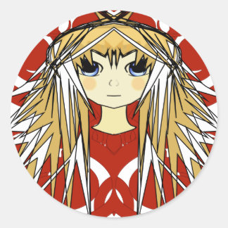 Pegatina Redonda Anime Chicas