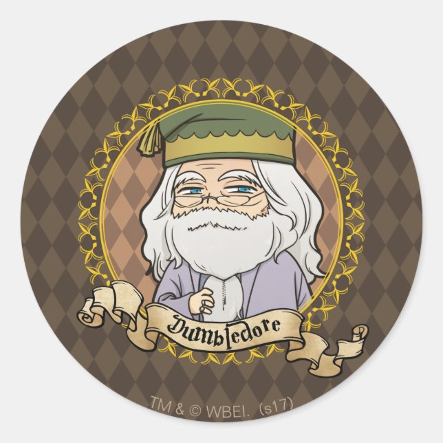 Pegatina Redonda Anime Dumbledore (Anverso)