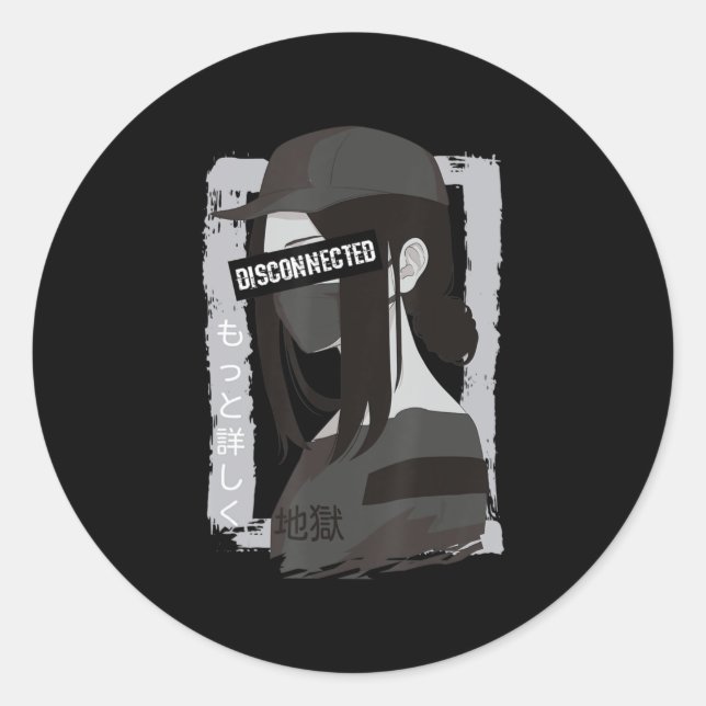 Pegatina Redonda Anime Gi (Anverso)