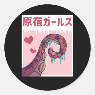 Pegatina Redonda Anime Hentai Tentacles Pastel Gothic Lolita Haraju
