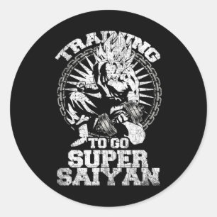 Pegatina Redonda Anime Lover Bodybuilder Funny Workout Fitness Gym