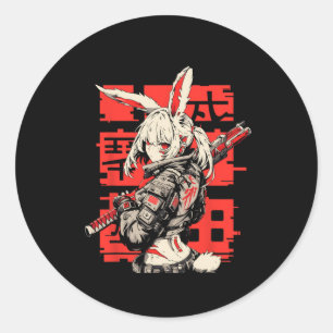Pegatina Redonda Anime Manga Cyberpunk Techwear estético Harajuku
