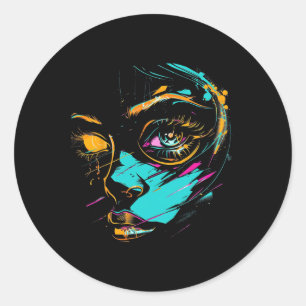 Pegatina Redonda Anime Manga Ilustracion gráfico Anime 1