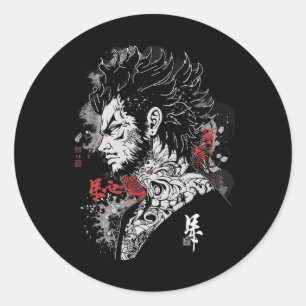 Pegatina Redonda Anime Manga Motif Ilustracion Anime