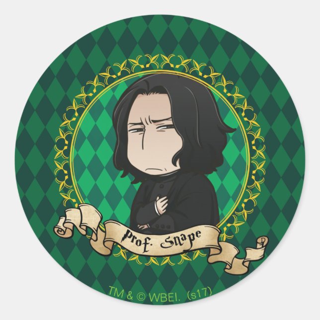 Pegatina Redonda Anime Professor Snape (Anverso)
