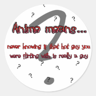 Pegatina Redonda Anime significa... (pegatina)