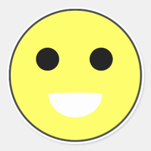 Pegatina Redonda Ánimo de cara normal