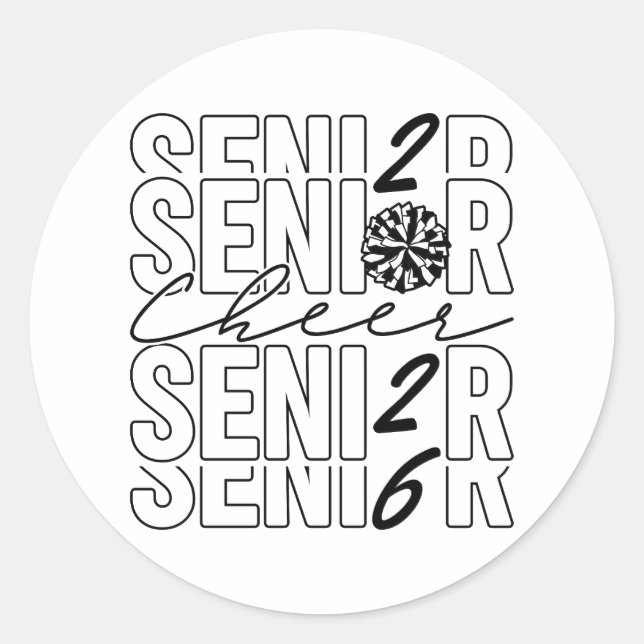 Pegatina Redonda Ánimo Senior 2026 (Anverso)