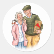 Aniversario de bodas de enamorados, anciana pareja