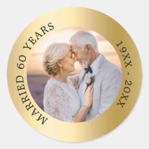 Pegatina Redonda aniversario de bodas de oro número 50 foto