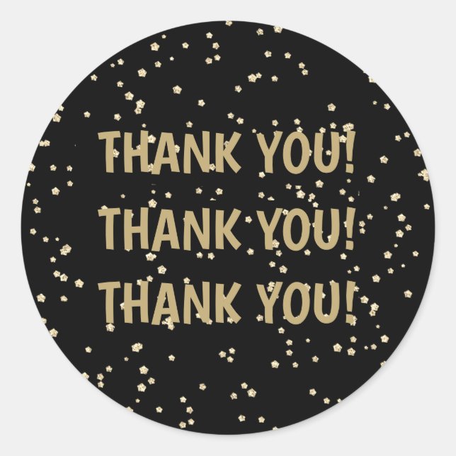 Pegatina Redonda Aniversario de Bodas Dorado Brillo (Anverso)