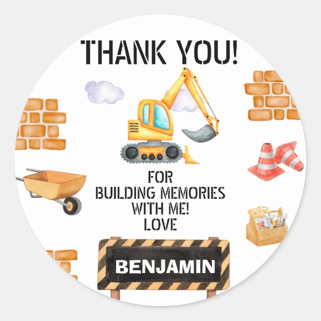 Pegatina Redonda Aniversario de la construcción de Cuta Acuarela (Anverso)