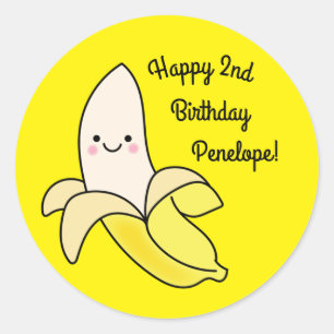 Pegatina Redonda Aniversario de la muerte de Kawaii