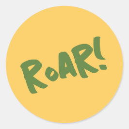 Pegatina Redonda Aniversario de la muerte de los animales del Fiest