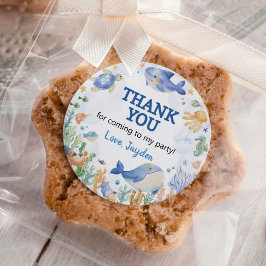 Pegatina Redonda Aniversario de la muerte de Ocean Animals