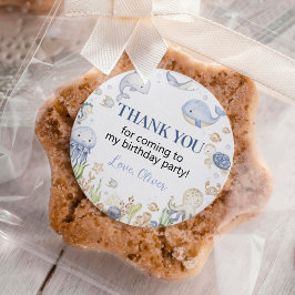 Pegatina Redonda Aniversario de la muerte de Ocean Animals