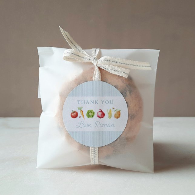 Pegatina Redonda Aniversario de la verdura de los agricultores de n (Subido por el creador)