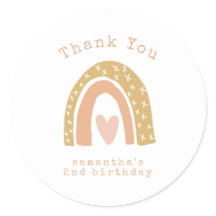 Aniversario del Arcoiris Rosa minimalista Gracias