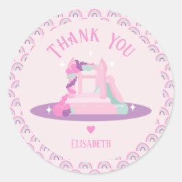 Pegatina Redonda Aniversario del Castillo de la Casa de la Barbilla