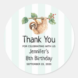 Pegatina Redonda Aniversario del color de la boca abajo de la ranur