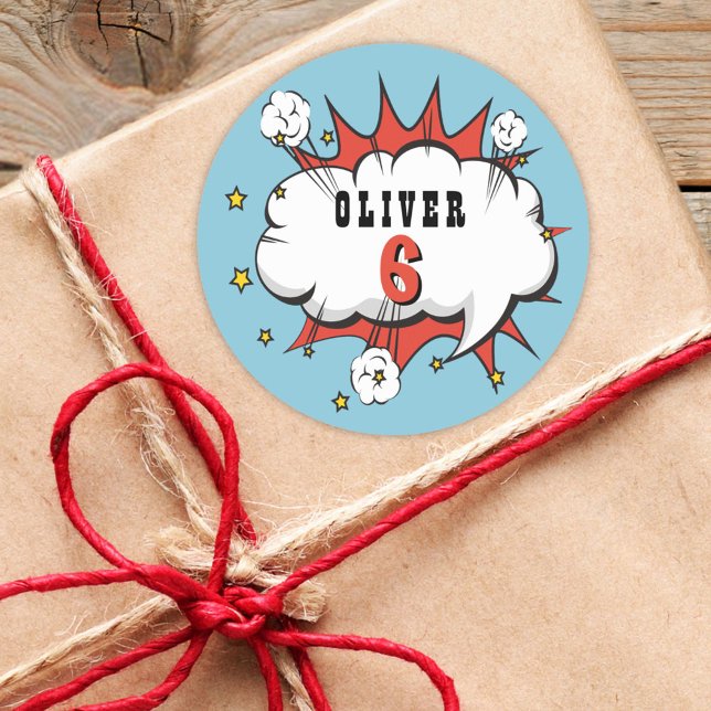 Pegatina Redonda Aniversario del niño de la burbuja del discurso de (Subido por el creador)