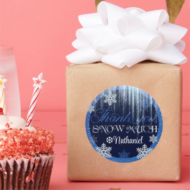 Pegatina Redonda Aniversario del Niño de Winter ONEderland (Fiesta)