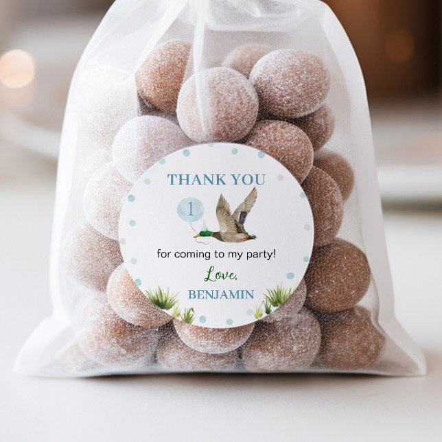 Pegatina Redonda Aniversario del Pato Afortunado (Subido por el creador)