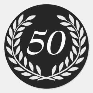 Pegatina Redonda Aniversario del personalizable