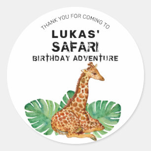 Pegatina Redonda Aniversario del Safari de la Selva