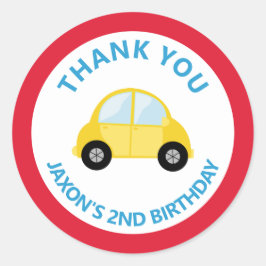 Pegatina Redonda Aniversario del Transporte de Coches Gracias Por F