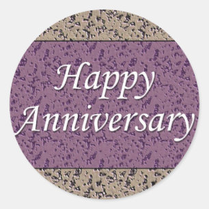 Pegatina Redonda Aniversario feliz