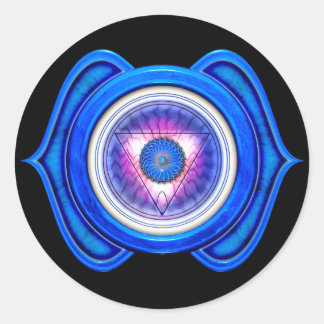 Pegatina Redonda Anja o Tercer Ojo la 6ª Chakra