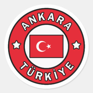 Pegatina Redonda Ankara Türkiye