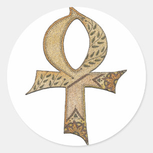 Pegatina Redonda Ankh