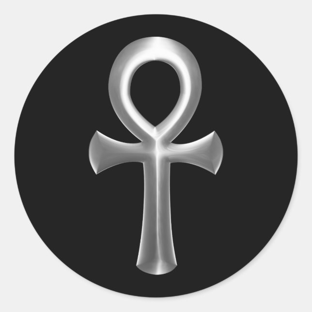 Pegatina Redonda Ankh (Anverso)