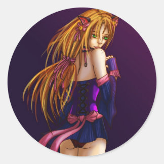 Pegatina Redonda Anna Kat