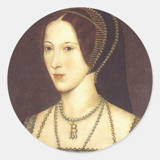 Pegatina Redonda Anne Boleyn (Anverso)