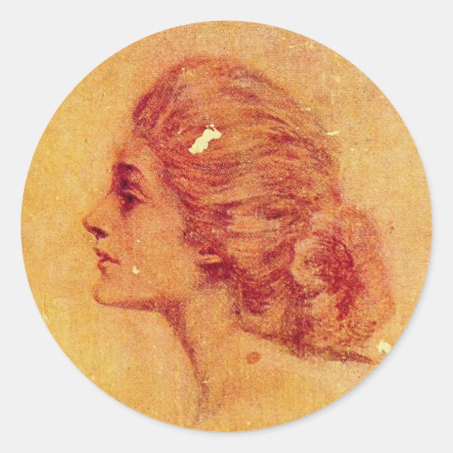 Pegatina Redonda Anne de Green Gables | (Anverso)