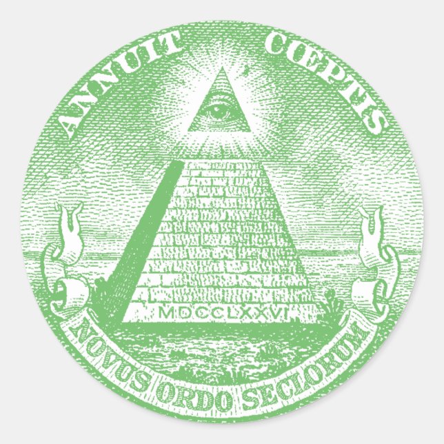 Pegatina Redonda Annuit Coeptis (Anverso)