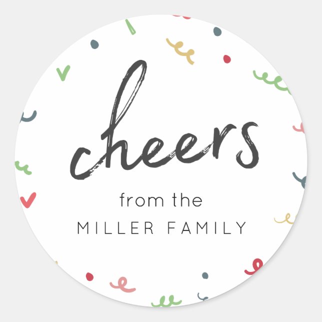 Pegatina Redonda Año Nuevo feriado de Memphis (Anverso)